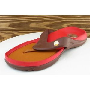 Hawaiian Jelly Size‎ 7 M Brown Flip Flop Synthetic Men Shoes